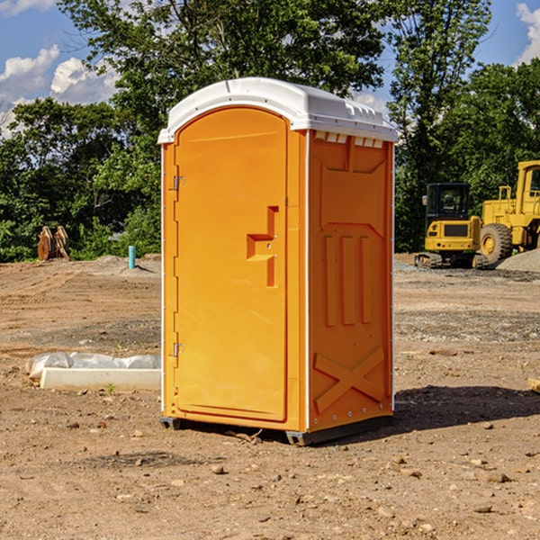 how often are the portable restrooms cleaned and serviced during a rental period in Leonard OK